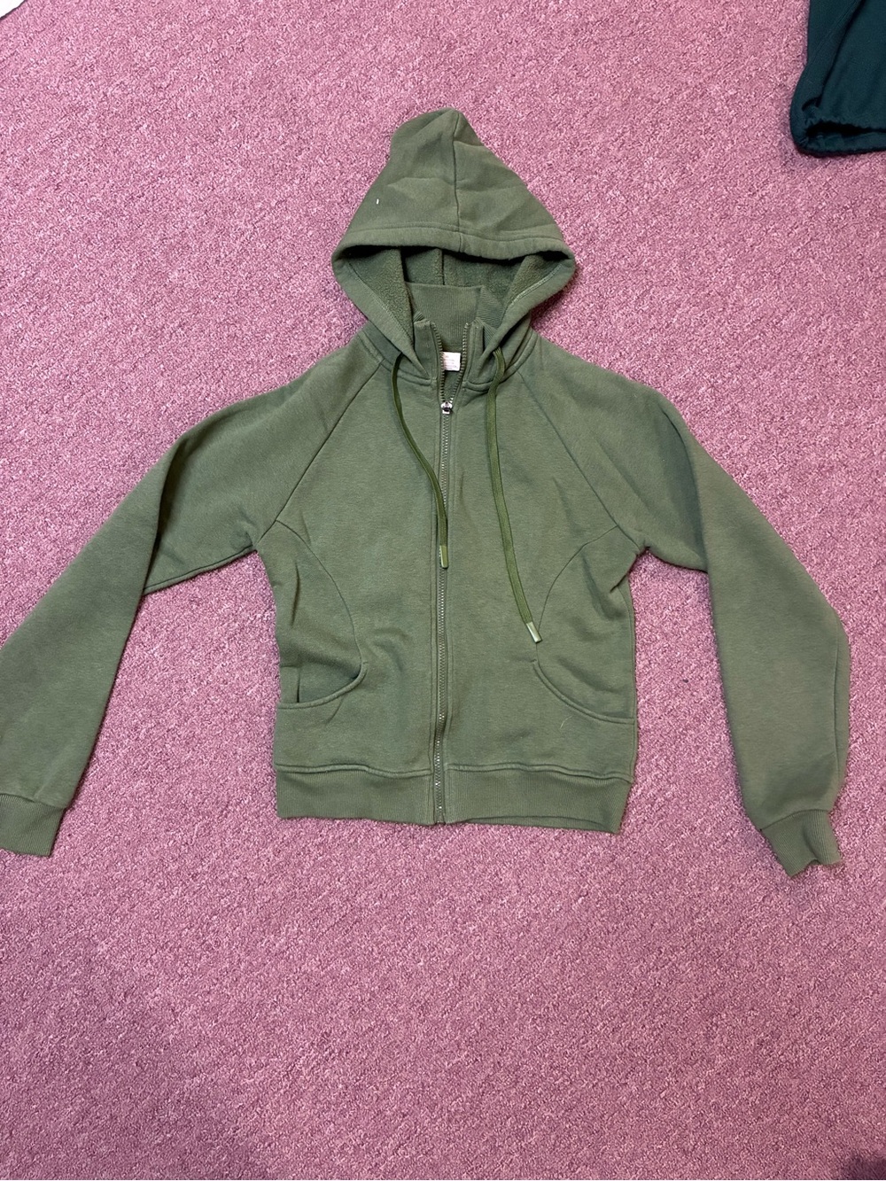 ZYIA Olive Green Kids Full-Zip Hoodie